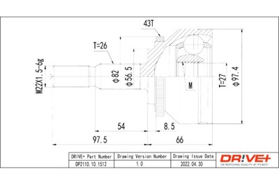 DRIVE+ ШАРНІР НАПІВВІСІ ЗОВНІШНІЙ VOLVO V40 1.9 DI 70KW 03 99-00 MT-AT