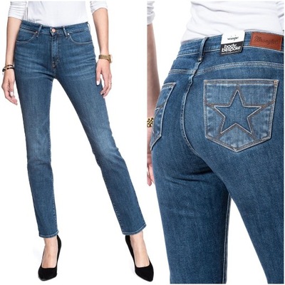 Damskie spodnie jeansowe Wrangler HIGH RISE SLIM W26 L32