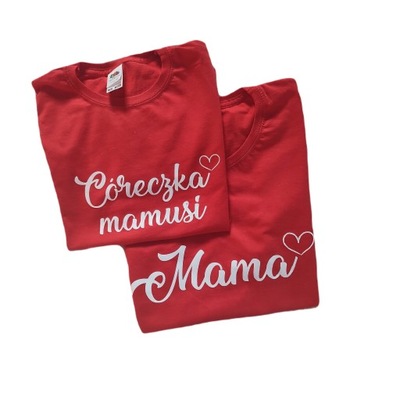 Koszulki dla Mamy i Córki, Koszulka Mama i Córeczka Mamusi, Mama i Córka
