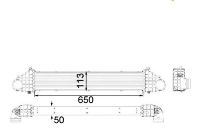 Nrf интеркулер opel volvo s40/v50 2,0d/2,4d фото №1