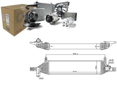 INTERCOOLER AUŠINTUVAS ORO ĮSIURBIMO NISSAN QASHQAI I 1.6D 