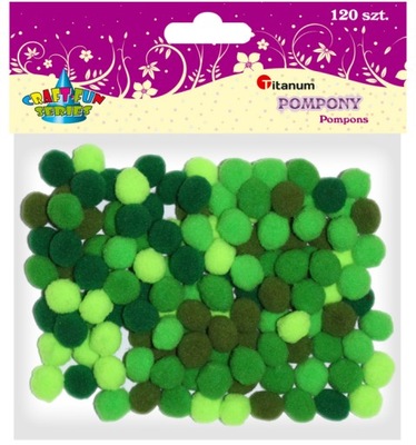 Dodatek dekoracyjny Craft-fun pompony zielony