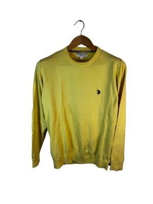 Sweter U.S. Polo Assn żółty z logiem S