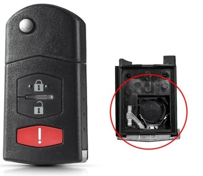 Корпус пульта pilot mazda 2 3 5 6 cx-7 rx-8 3 кнопки фото №1