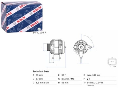 Генератор bosch 986 083 440 фото №1
