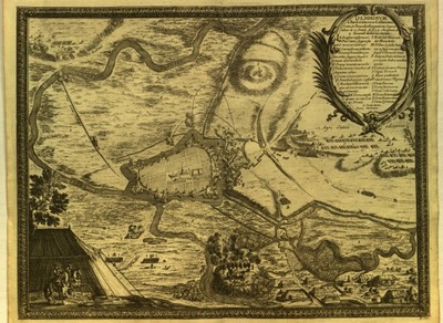 DEMMIN. Plan bitwy pod Demminem, SAMUEL PUFENDORF, 1696 r.