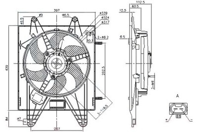 Nissens вентилятор радиатора с корпус fiat brav фото №1