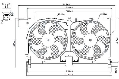 Nissens вентилятор радіатора з корпус citroen b фото №1