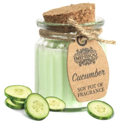 ŚWIECA ZAPACHOWA świeczka SOJOWA W SZKLE OGÓREK