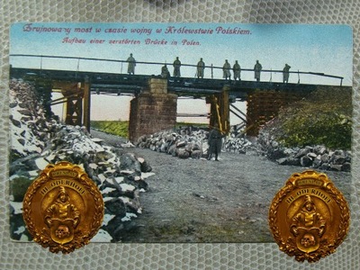 ca.1915 Zniszczony Most Lux Express R842
