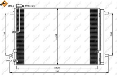 NRF350059 NRF КОНДЕНСАТОР КОНДИЦИОНЕРА VW AUDI A8 2,0-6,3TFSI/3,0TDI/4,2TDI