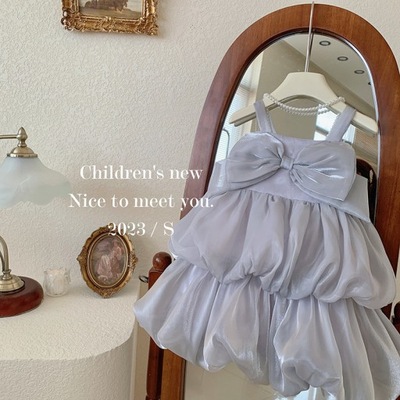 Baby Girl Bowknot Vest spódnica Princess Dress