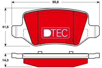 TRINKELĖS STABDŽIŲ - KOMPLEKTAS DTEC COTEC GDB1481DTE 