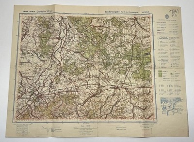 Mapa Wojskowa - 1938 rok - Wojskowy Instytut Geograficzny - DĘBICA - KRAKÓW