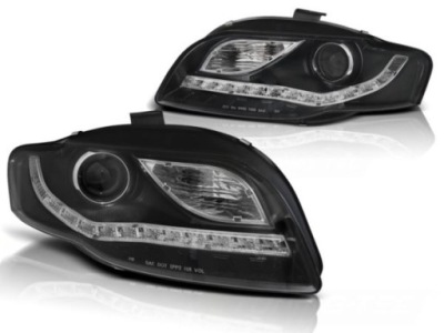 Ліхтарі  audi a4 b7 11.04-03.08 daylight led ind. blk фото №1
