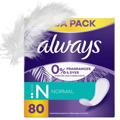 Always Daily Fresh Normal Wkładki higieniczne 0% substancji zapachowych A80