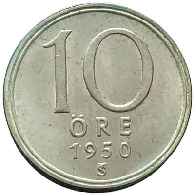 89881. Szwecja, 10 ore, 1950r. - Ag