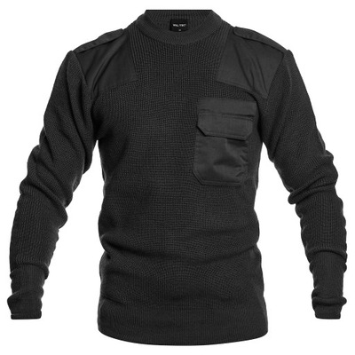 Sweter Bluza Golf wojskowy ciepły Mil-Tec Bundeswehry Pullover Czarny 50