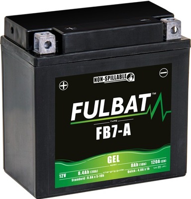 АККУМУЛЯТОР ГЕЛЕВИЙ FULBAT YB7-A GEL 8,4AH 120A ЗАМЕНИТЕЛЬ YUASA VARTA EXIDE