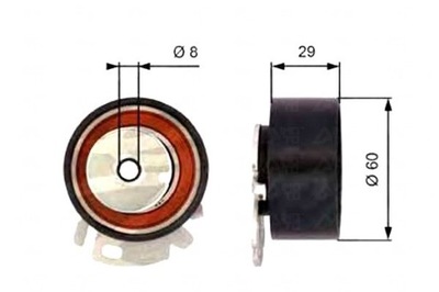 Gates ролик натягувача fiat albea 1.6 16v 178_ фото №1