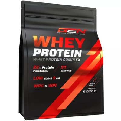 WHEY PROTEIN, BIAŁKO SERWATKOWE, SMAK NEUTRALNY, 1000g, GEN NUTRITION