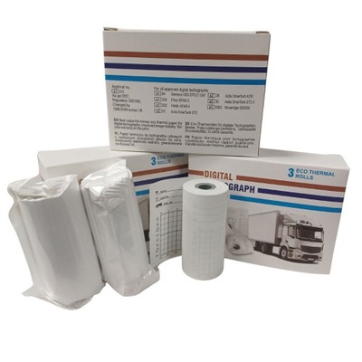 PAPIER PARA TACHOGRAFU TÉRMICO TERMOPAPIER 3 RODILLOS 8M UNIVERSAL TIR  