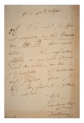 L. van Beethoven (1811) Exclusive Vintage AUTOGRAF