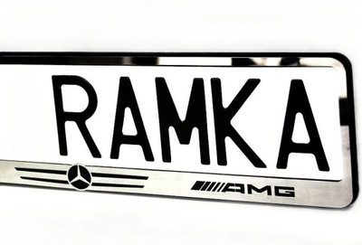 Ramka METAL pod tablicę rejestracyjną Mercedes Benz AMG Merc Gwiazda Grill