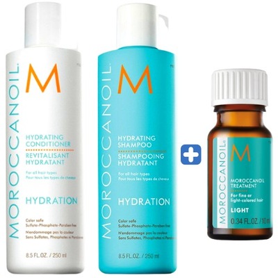 [ZESTAW] MOROCCANOIL Hydration Szampon 250ml Odżywka 250ml Kuracja 10ml