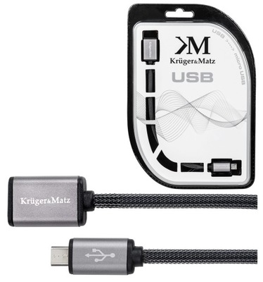 Kabel wtyk micro USB na gniazdo USB 1m