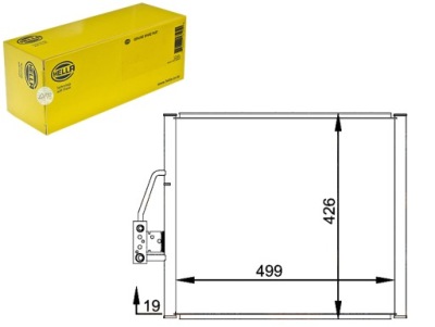Hella конденсатор радиатор кондиционера kdbw213 bw5 фото №1