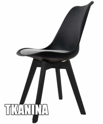 Krzesło skandynawskie kuchenne/salonowe MONZA BLACK Pro SMOKE