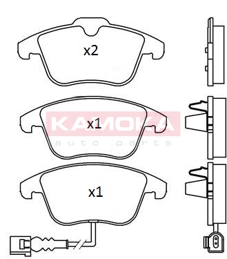 ZAPATAS DE FRENADO PARTE DELANTERA KAMOKA JQ101226  