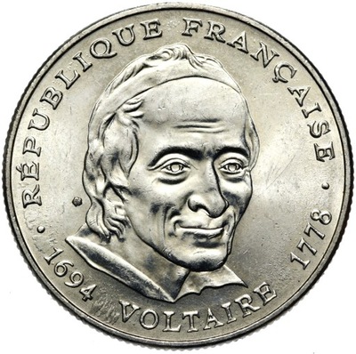 Francja 5 Franków 1994 - VOLTAIRE Wolter 1694-1778