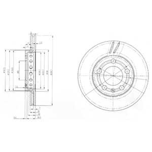 ДИСКИ ТОРМОЗНЫЕ ТОРМОЗНЫЕ ПЕРЕД DELPHI BG3695