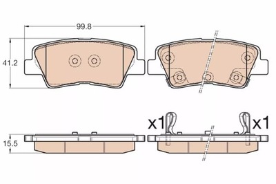 КОЛОДКИ HAM. HYUNDAI T. ELANTRA 1,6-1,8 10-