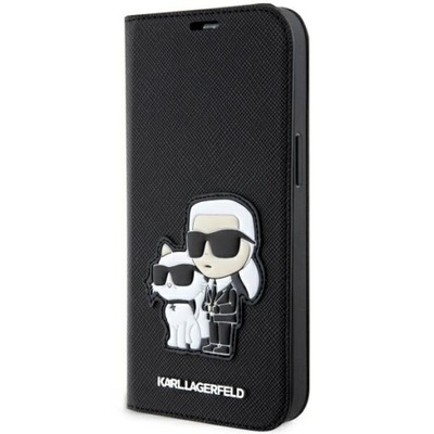 Karl Lagerfeld etui do iPhone 14 Pro 6,1" KLBKP14LSANKCPK czarne Saffiano K