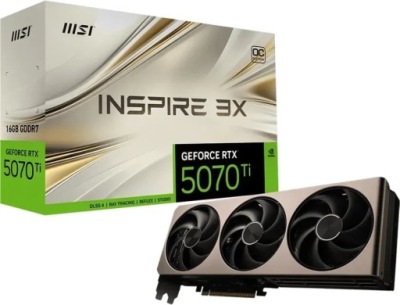 Karta graficzna MSI GeForce RTX 5070 Ti Inspire 3X OC 16GB GDDR7 DLSS4
