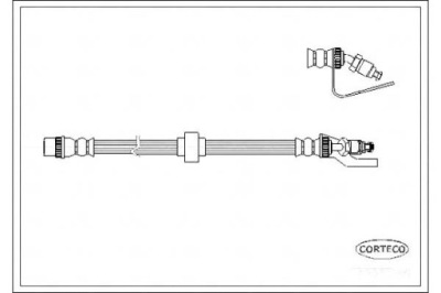 Corteco шланг тормозной opel movano combi 2.5 d фото №1