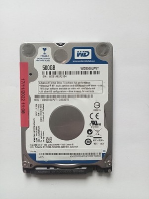 Dysk twardy WD WD5000LPVT 500GB 4566