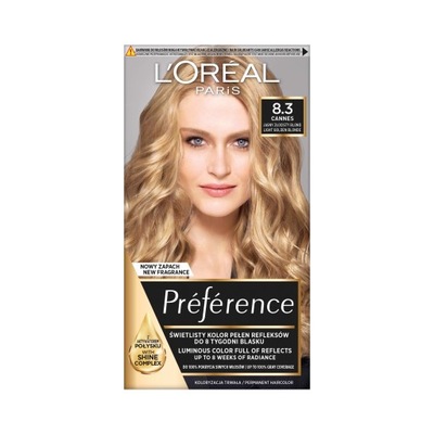 Loreal Preference 8.3 Cannes Złocisty Blond Farba