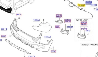 Джгут бампера заднього kia rio / stonic 2016 - 20 фото №1
