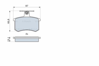 BOSCH TRINKELĖS STABDŽIŲ GAL. AUDI 100 C2 100 C3 100 C4 200 C2 200 C3 80 