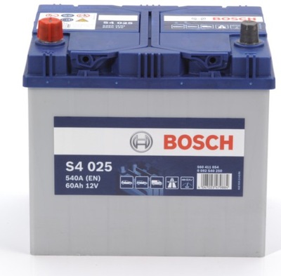 АККУМУЛЯТОР BOSCH S4 025 12V 60AH 540A