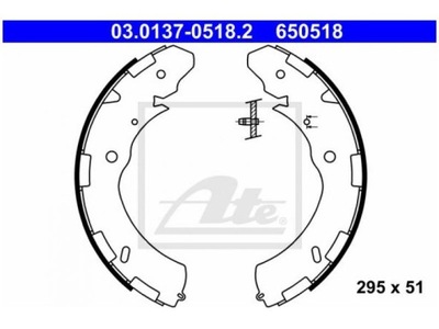 ATE 03.0137-0518.2 ATE BRAKE SHOES HAM.  