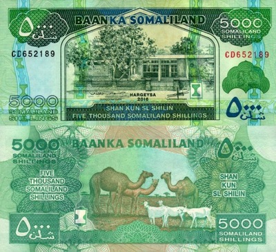 # SOMALILAND - 5000 SHILLINGS - 2016 - P-21 - UNC