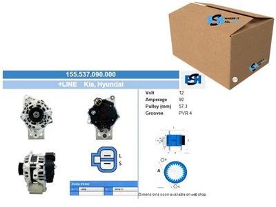 Генератор hyundai 90a генератор bv psh фото №1