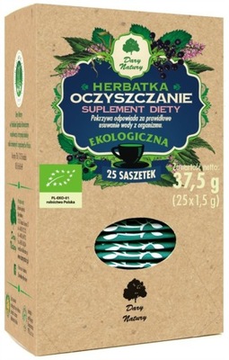 HERBATKA OCZYSZCZENIE BIO 25 x 1,5 g DARY NATURY