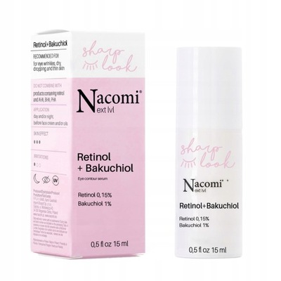 Nacomi Przeciwzmarszczkowe Serum pod oczy Retinol + Bakuchiol