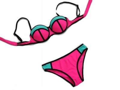 STRÓJ KĄPIELOWY NEONOWE BIKINI ROZMIAR M 38
